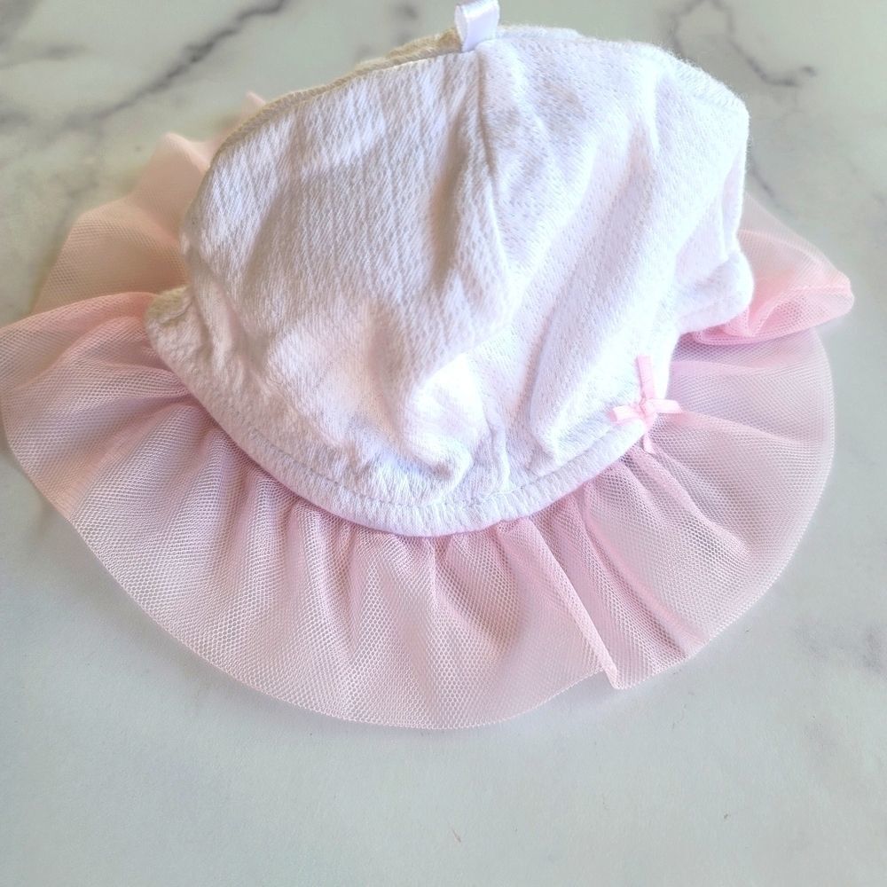 Charming Pink Ruffled Kids Hat